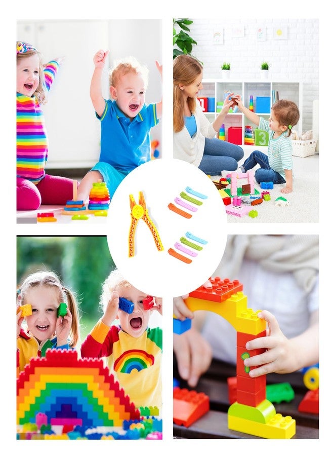 سكويشي مجموعة فواصل الطوب المرنة المكونة من 9 قطع، كلاسيكية مع كماشة، أداة أساسية لعشاق البناء، تفكيك فعال للطوب، حجم صغير لسهولة التخزين - Image 2